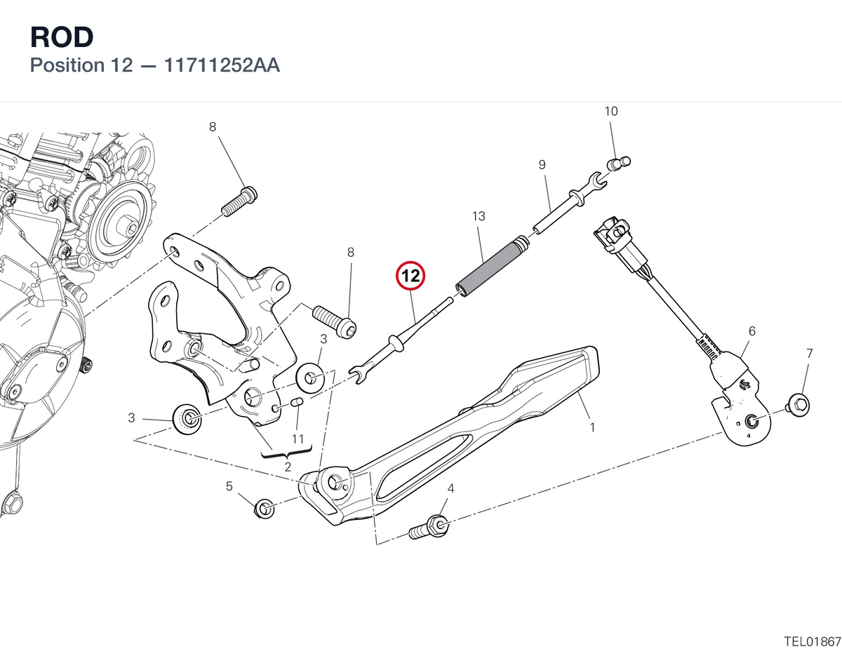 ROD 11711252AA diagram position