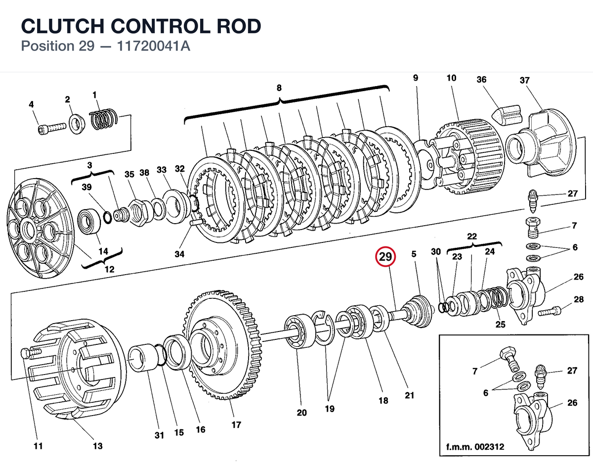 CLUTCH CONTROL ROD