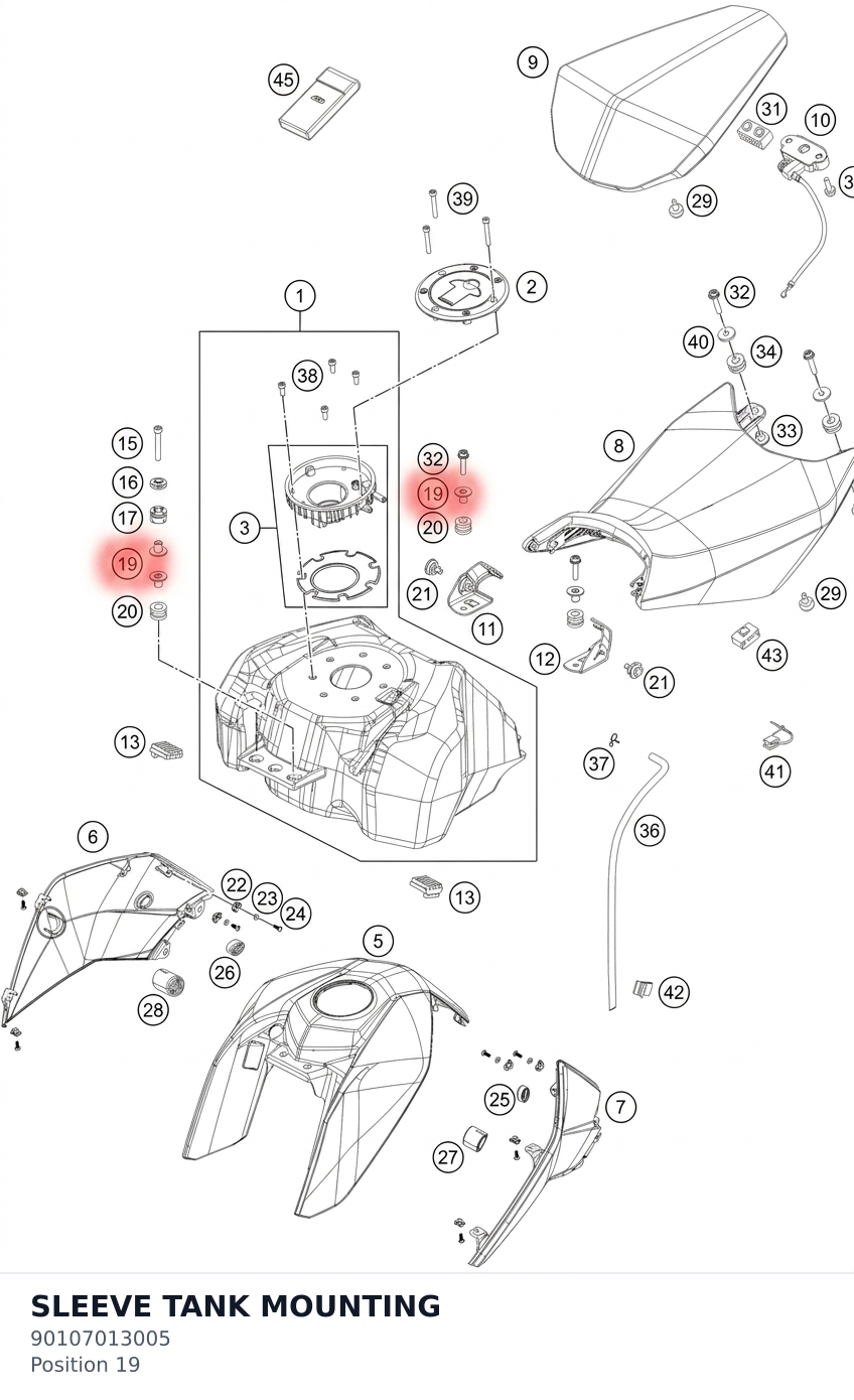 Diagram preview: SLEEVE TANK MOUNTING (90107013005)