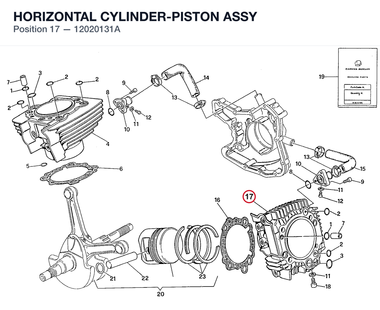 HORIZONTAL CYLINDER-PISTON ASSY