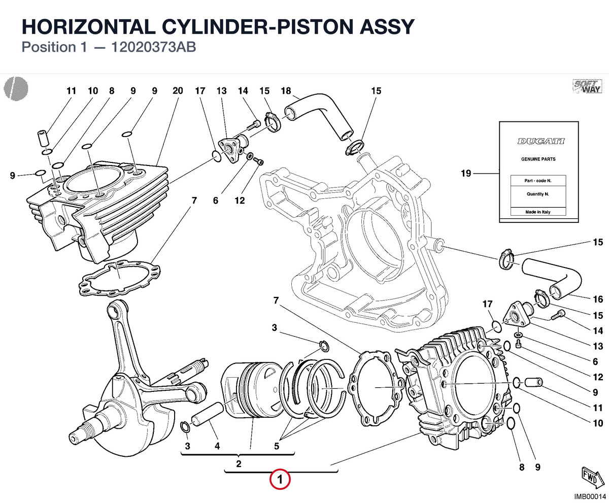 HORIZONTAL CYLINDER-PISTON ASSY