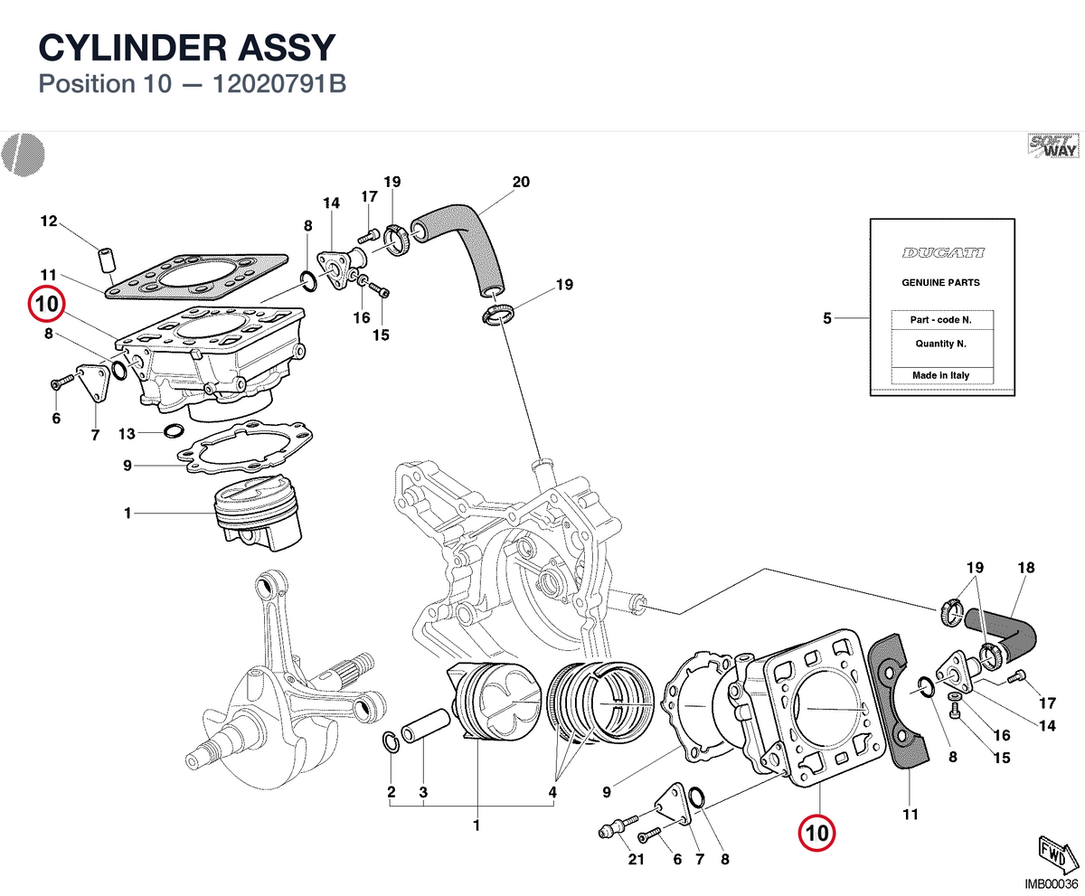 CYLINDER ASSY 12020791B diagram position