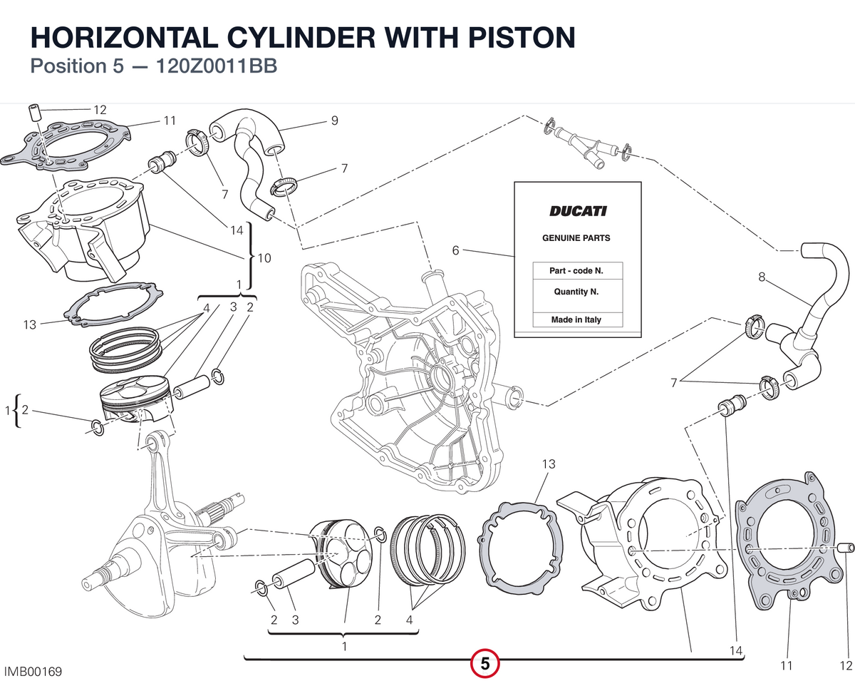 HORIZONTAL CYLINDER WITH PISTON 120Z0011BB diagram position