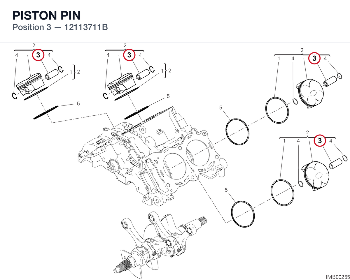 PISTON PIN 12113711B diagram position