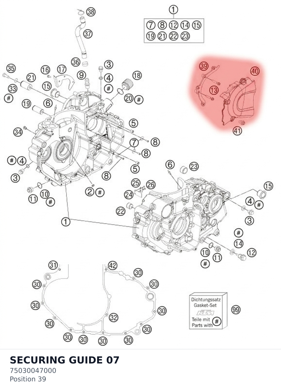 Diagram preview: SECURING GUIDE 07 (75030047000)