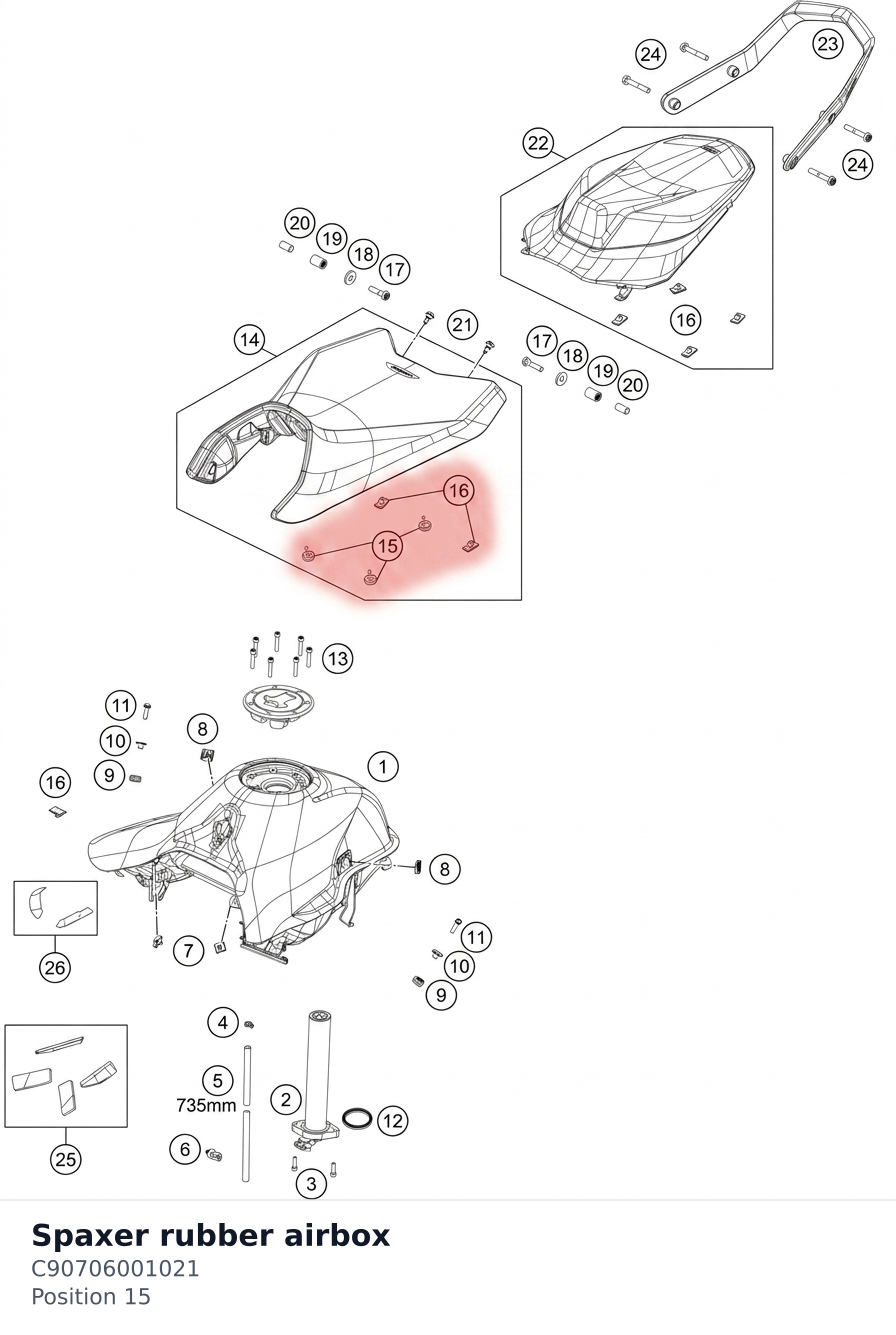 Diagram preview: Spaxer rubber airbox (C90706001021)