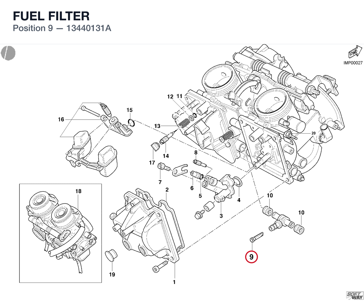 FUEL FILTER 13440131A diagram position