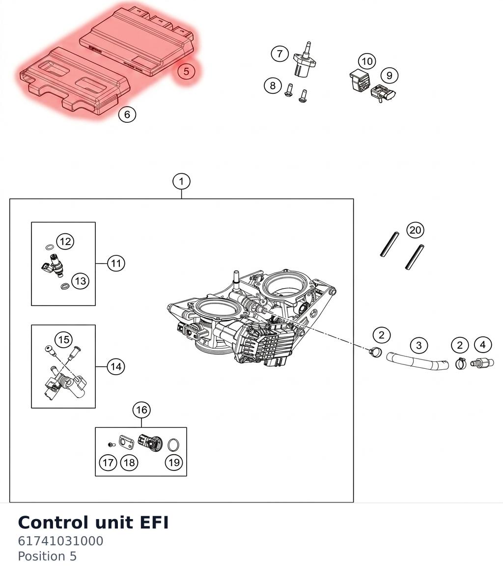Diagram preview: Control unit EFI (61741031000)