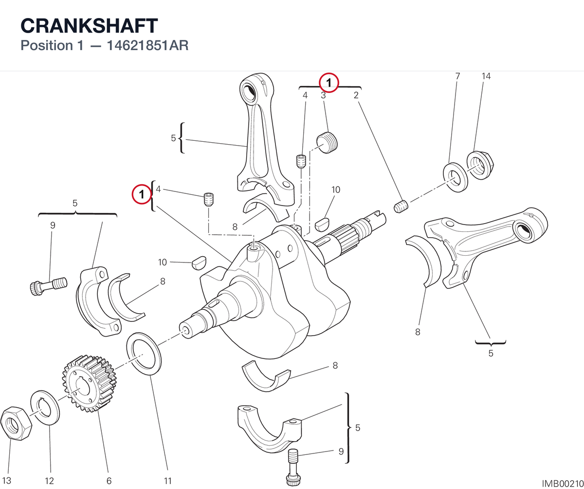 CRANKSHAFT 14621851AR diagram position