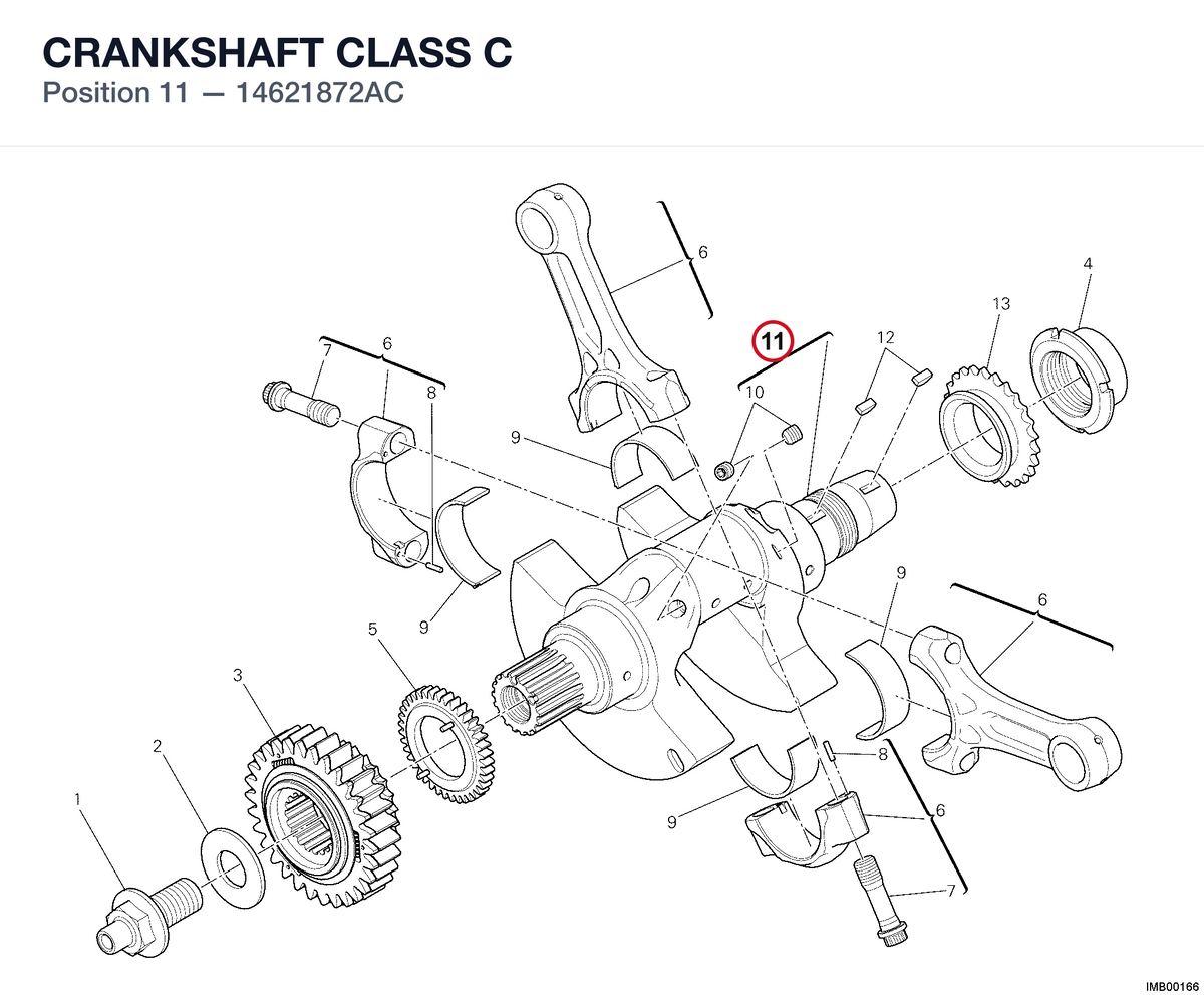 CRANKSHAFT CLASS C 14621872AC diagram position