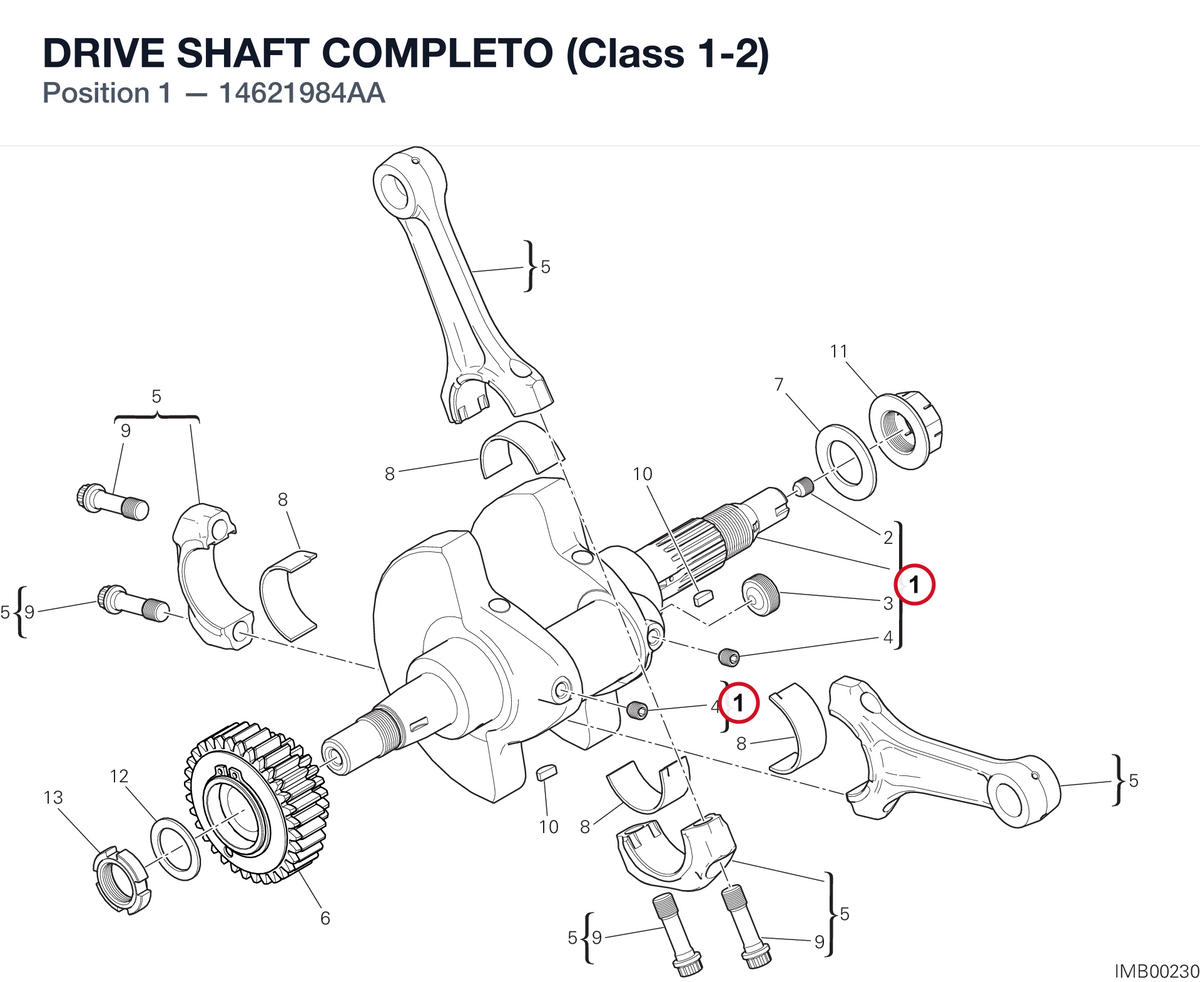DRIVE SHAFT COMPLETO (Class 1-2) 14621984AA diagram position
