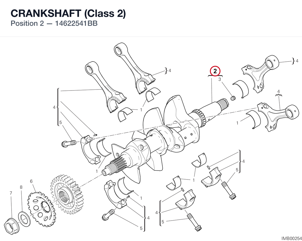 CRANKSHAFT (Class 2) 14622541BB diagram position