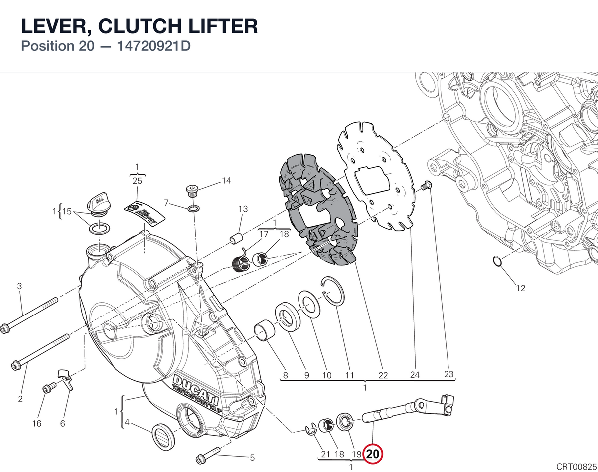 LEVER, CLUTCH LIFTER 14720921D diagram position