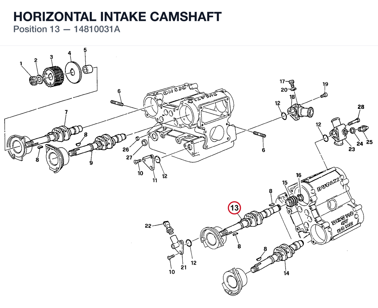 HORIZONTAL INTAKE CAMSHAFT