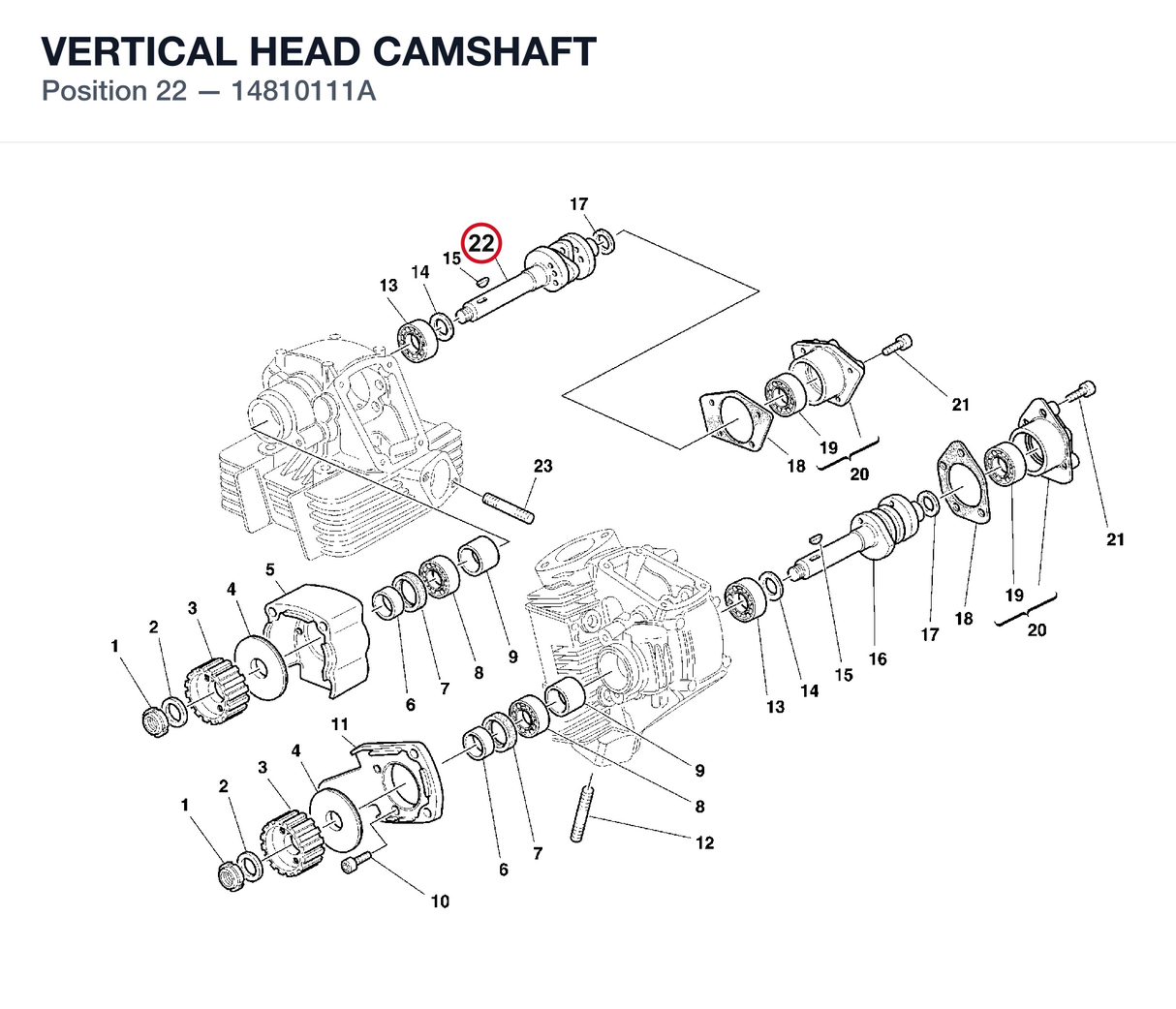 VERTICAL HEAD CAMSHAFT
