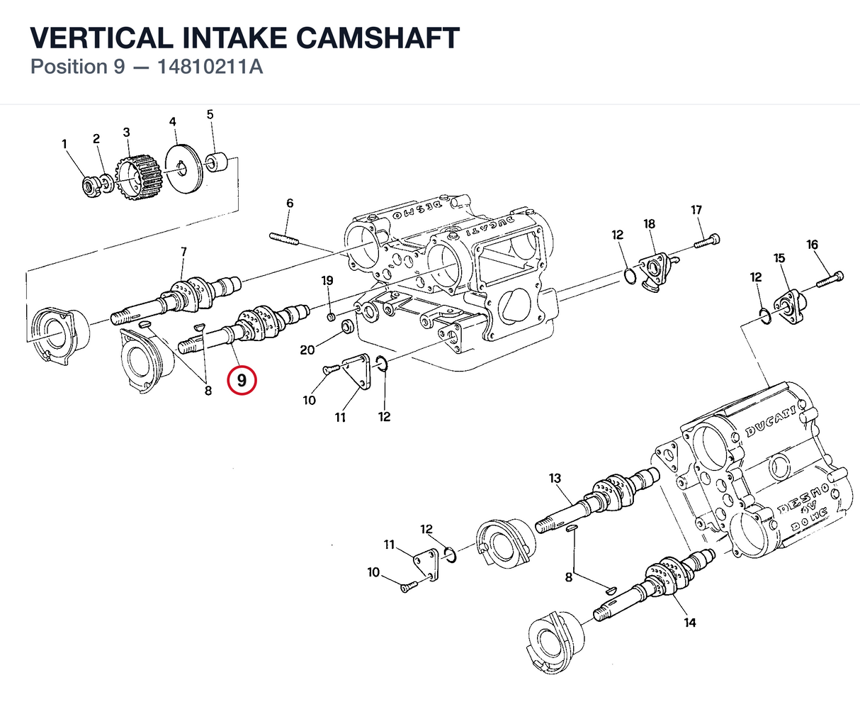 VERTICAL INTAKE CAMSHAFT