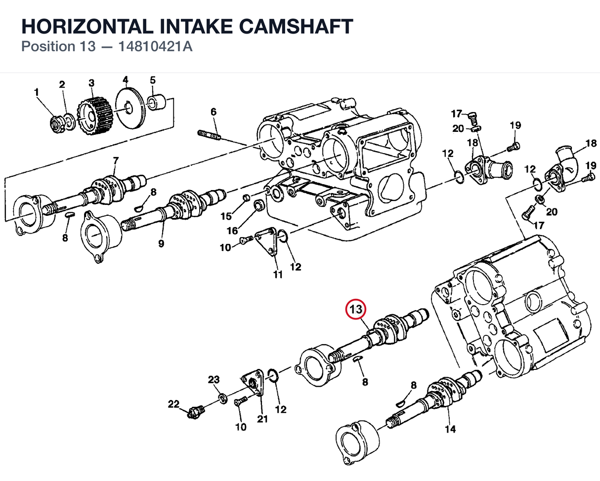 HORIZONTAL INTAKE CAMSHAFT