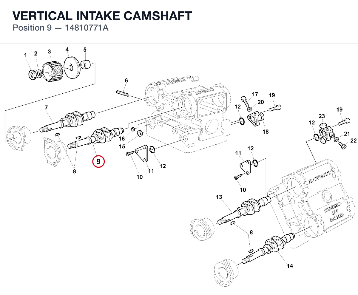 VERTICAL INTAKE CAMSHAFT