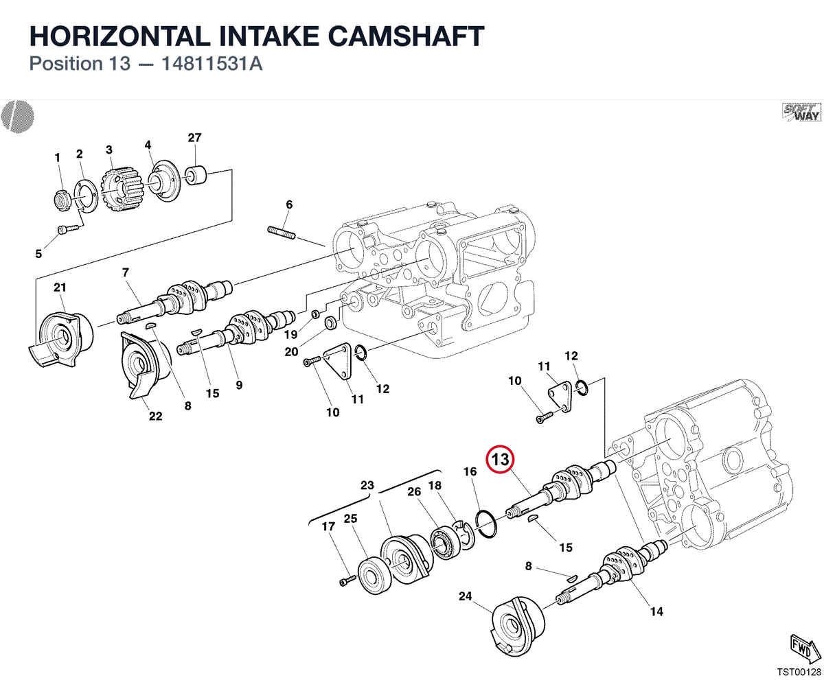 HORIZONTAL INTAKE CAMSHAFT