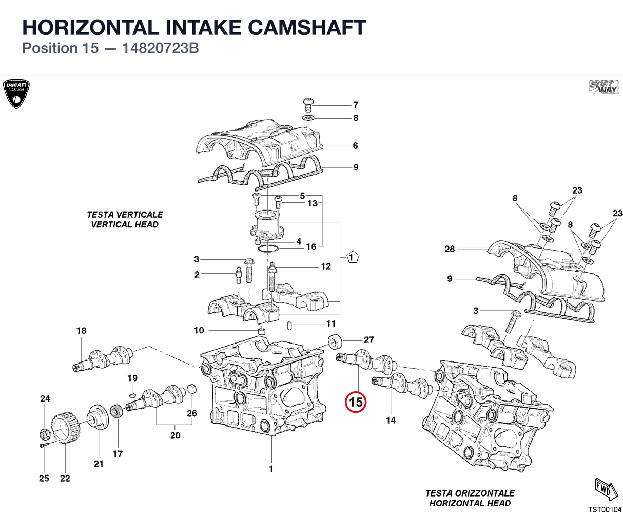 HORIZONTAL INTAKE CAMSHAFT