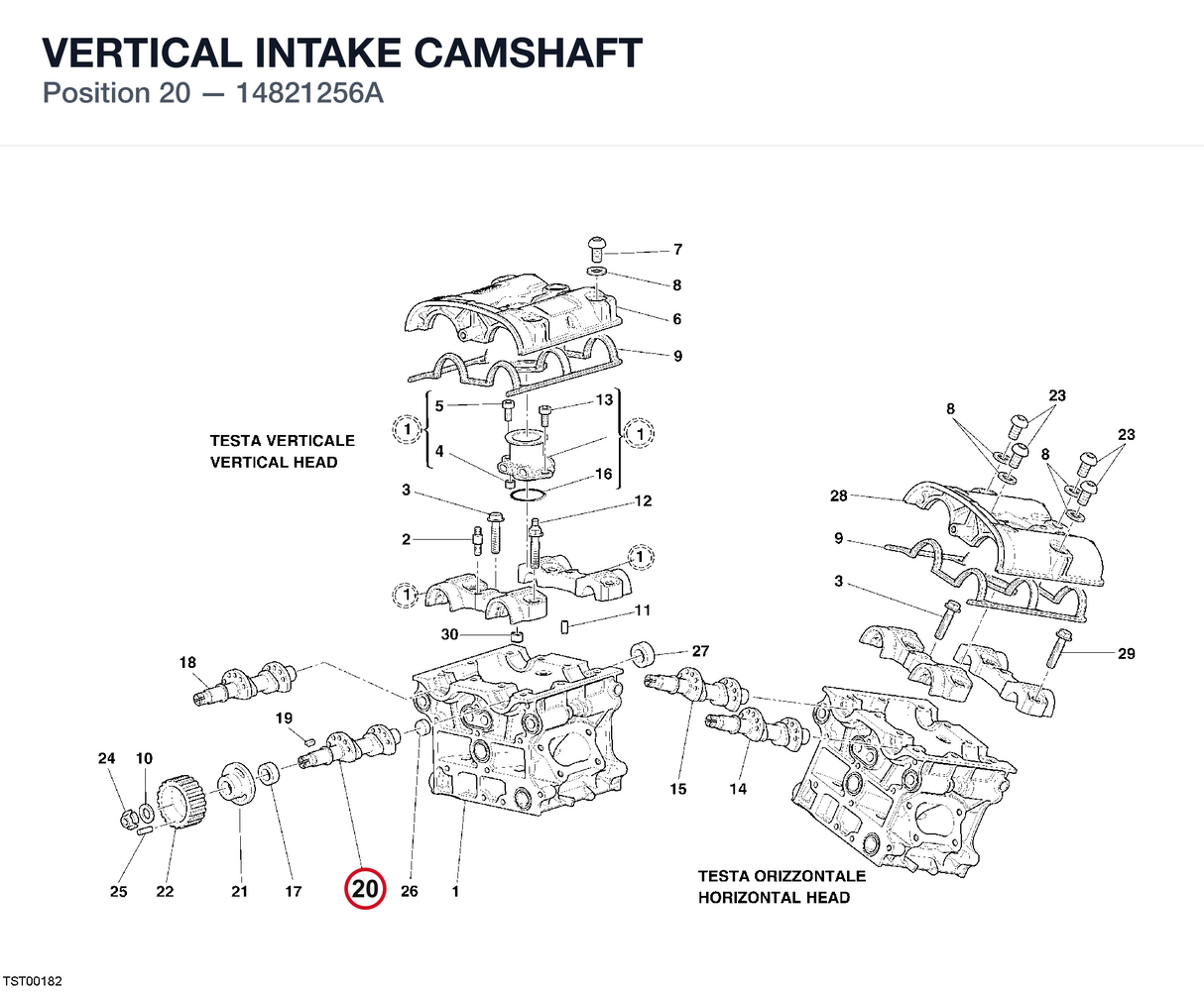 VERTICAL INTAKE CAMSHAFT