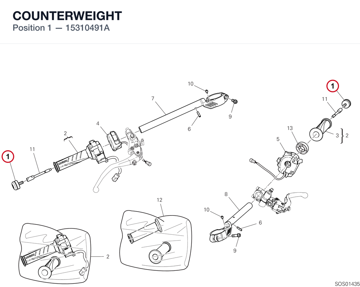 COUNTERWEIGHT 15310491A diagram position