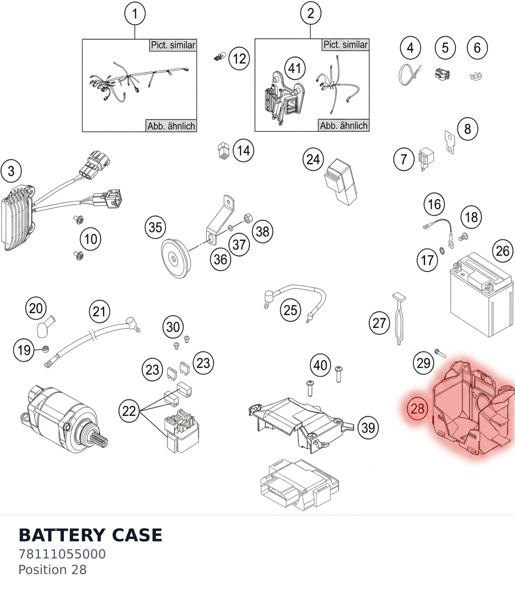 Diagram preview: BATTERY CASE (78111055000)