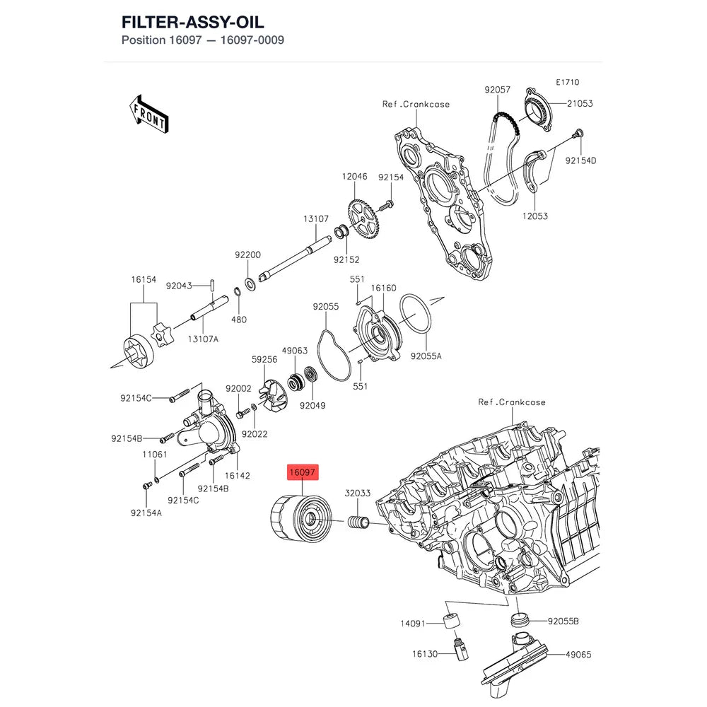Kawasaki OEM – FILTER-ASSY-OIL product image