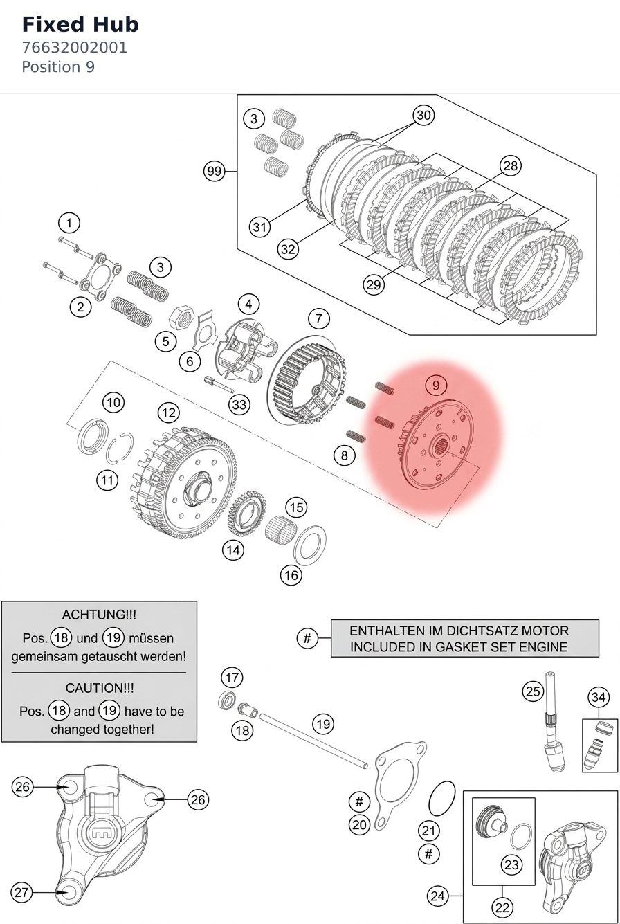 Diagram preview: Fixed Hub (76632002001)