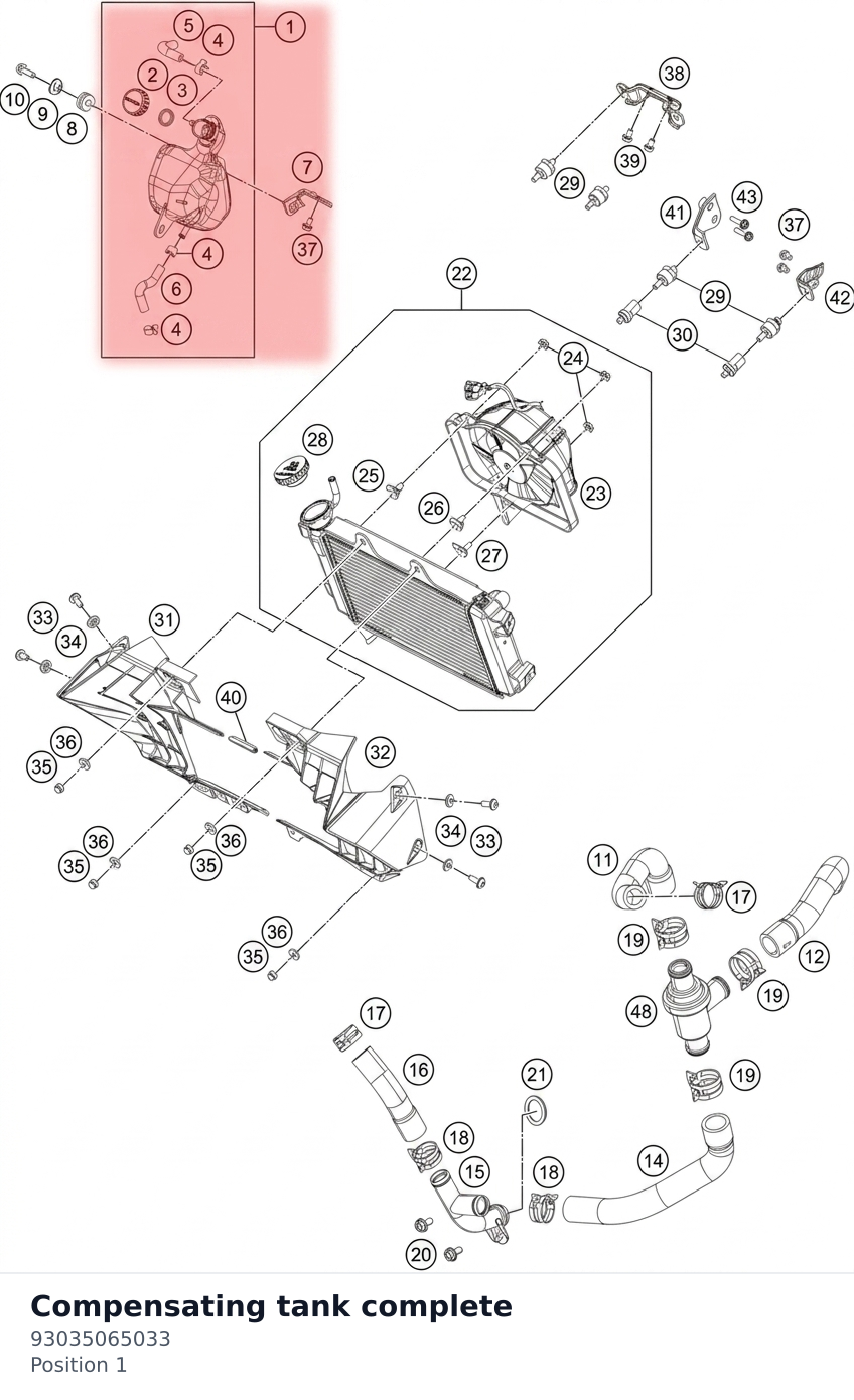 Diagram preview: Compensating tank complete (93035065033)