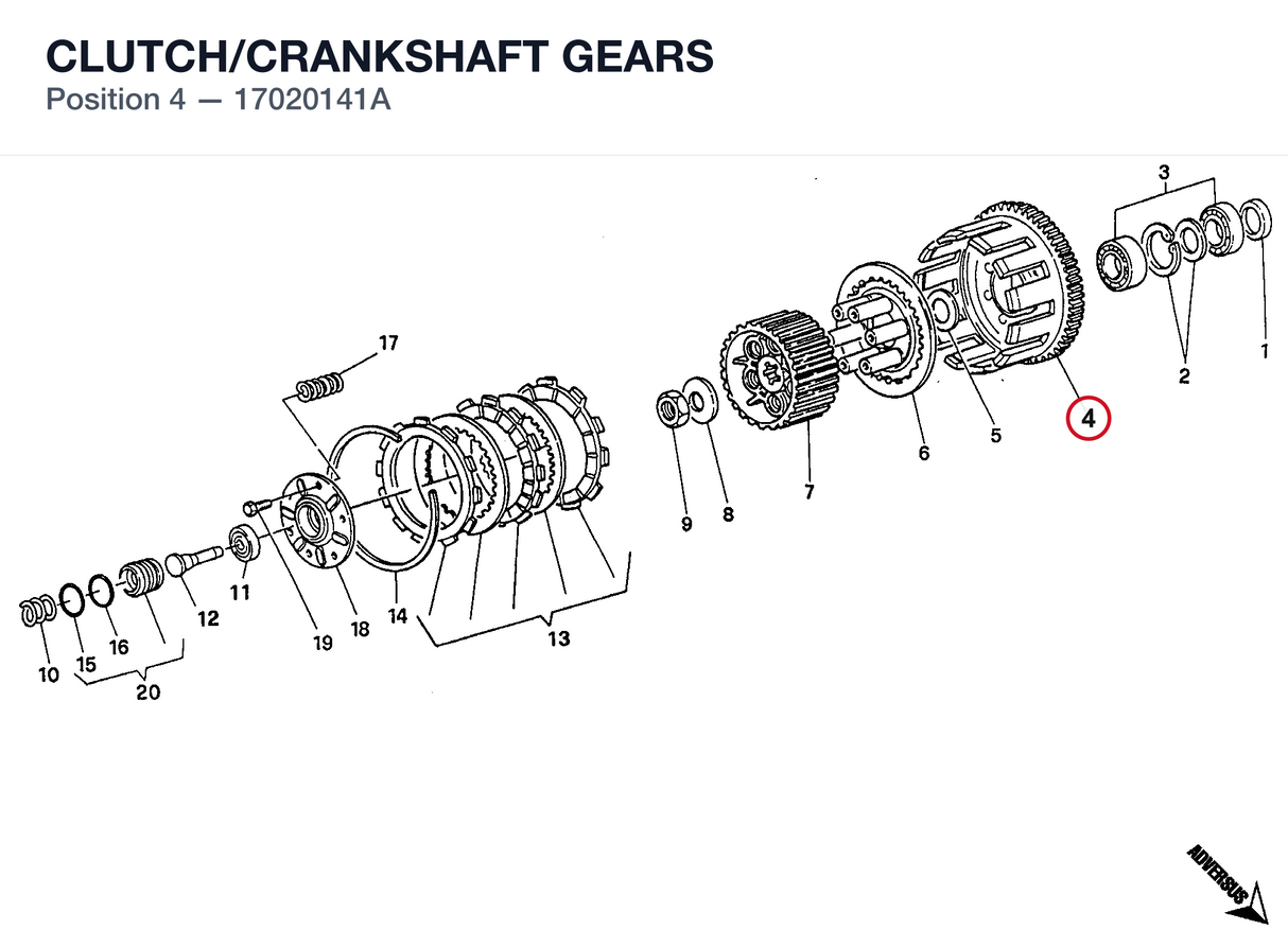 CLUTCH/CRANKSHAFT GEARS