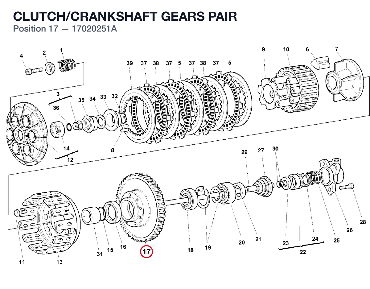CLUTCH/CRANKSHAFT GEARS PAIR