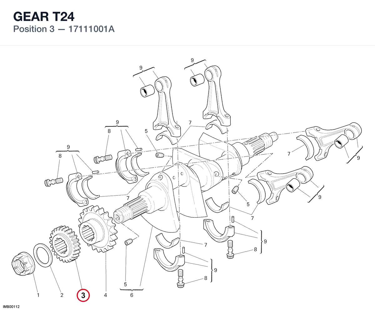 GEAR T24 17111001A diagram position