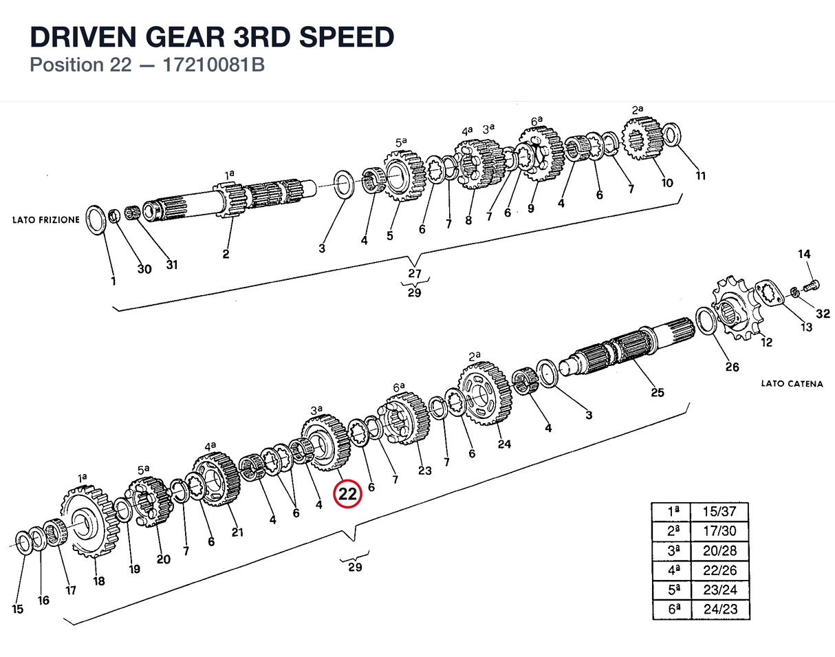 DRIVEN GEAR 3RD SPEED