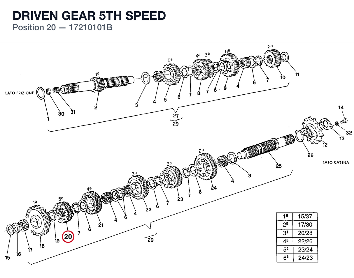 DRIVEN GEAR 5TH SPEED