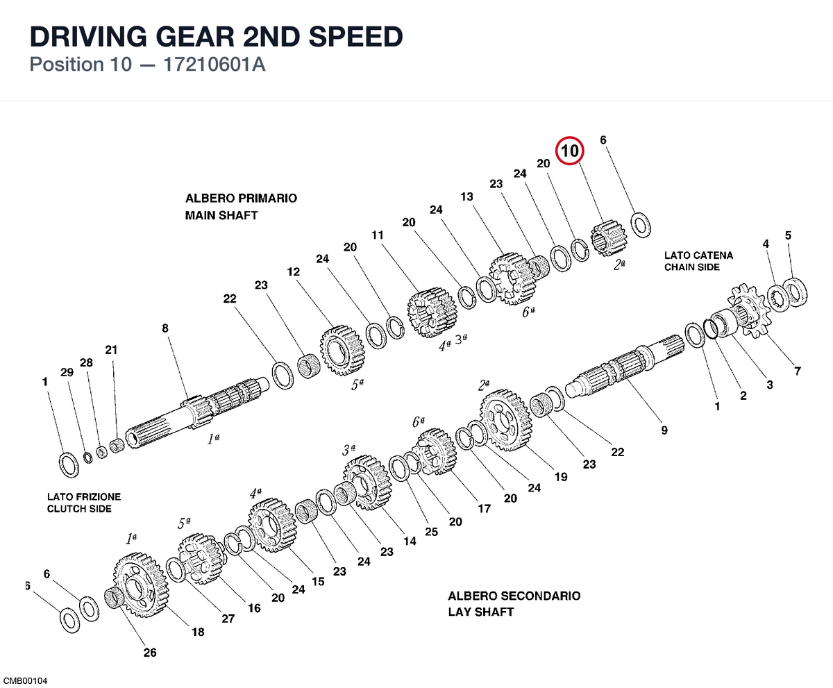DRIVING GEAR 2ND SPEED