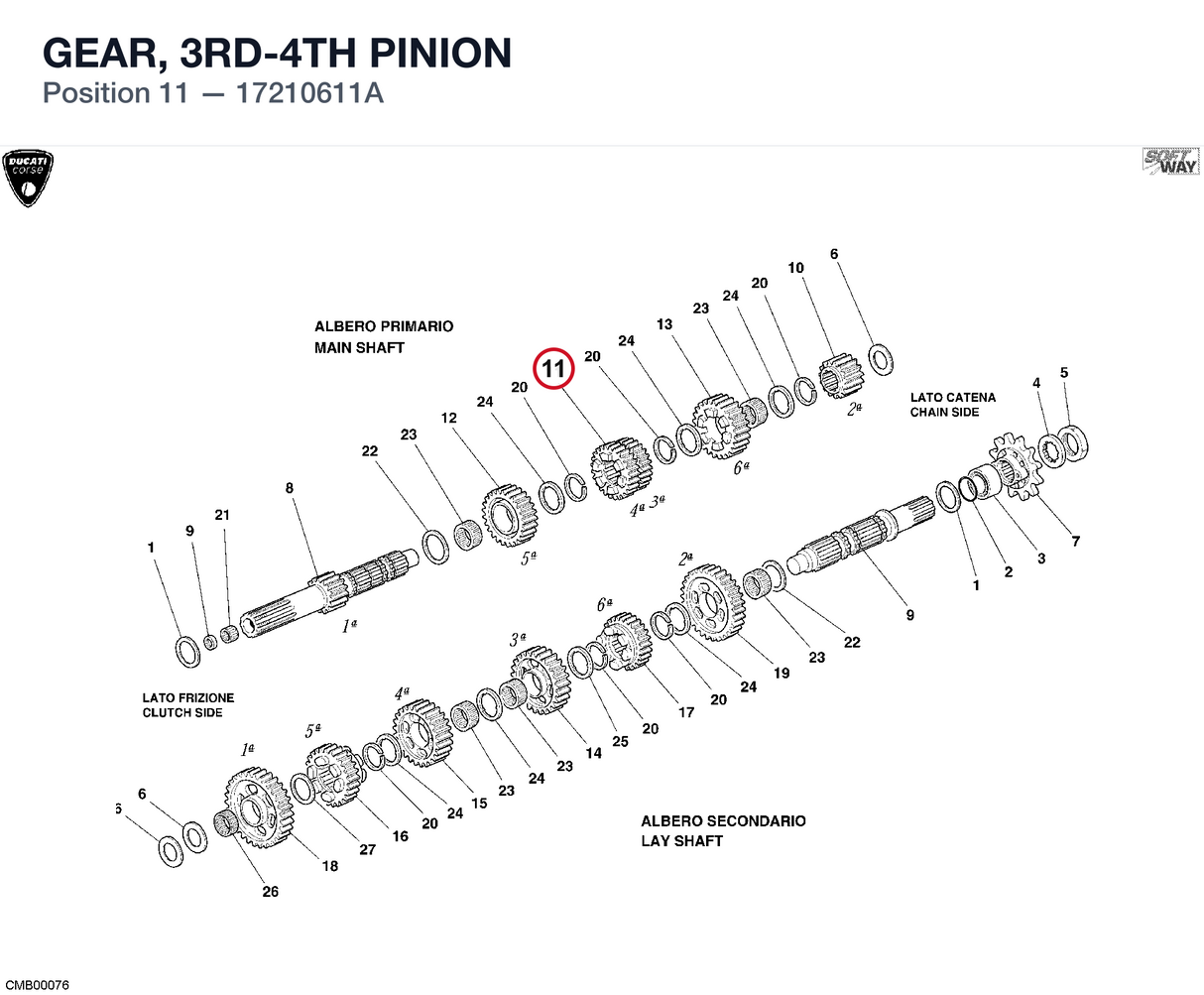 GEAR, 3RD-4TH PINION