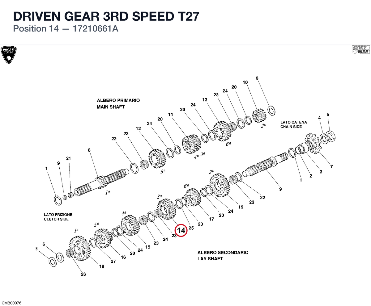DRIVEN GEAR 3RD SPEED T27