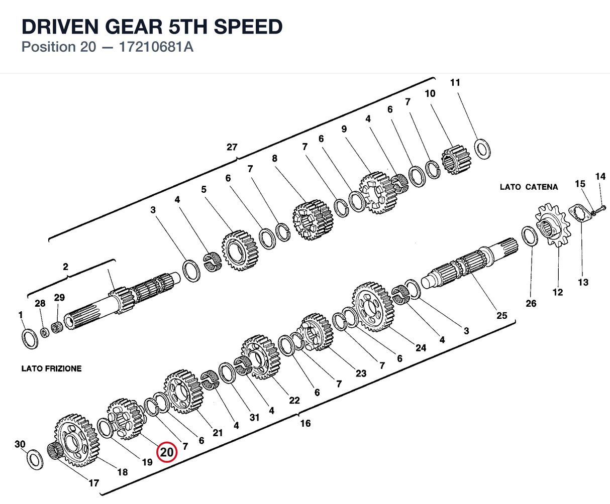 DRIVEN GEAR 5TH SPEED