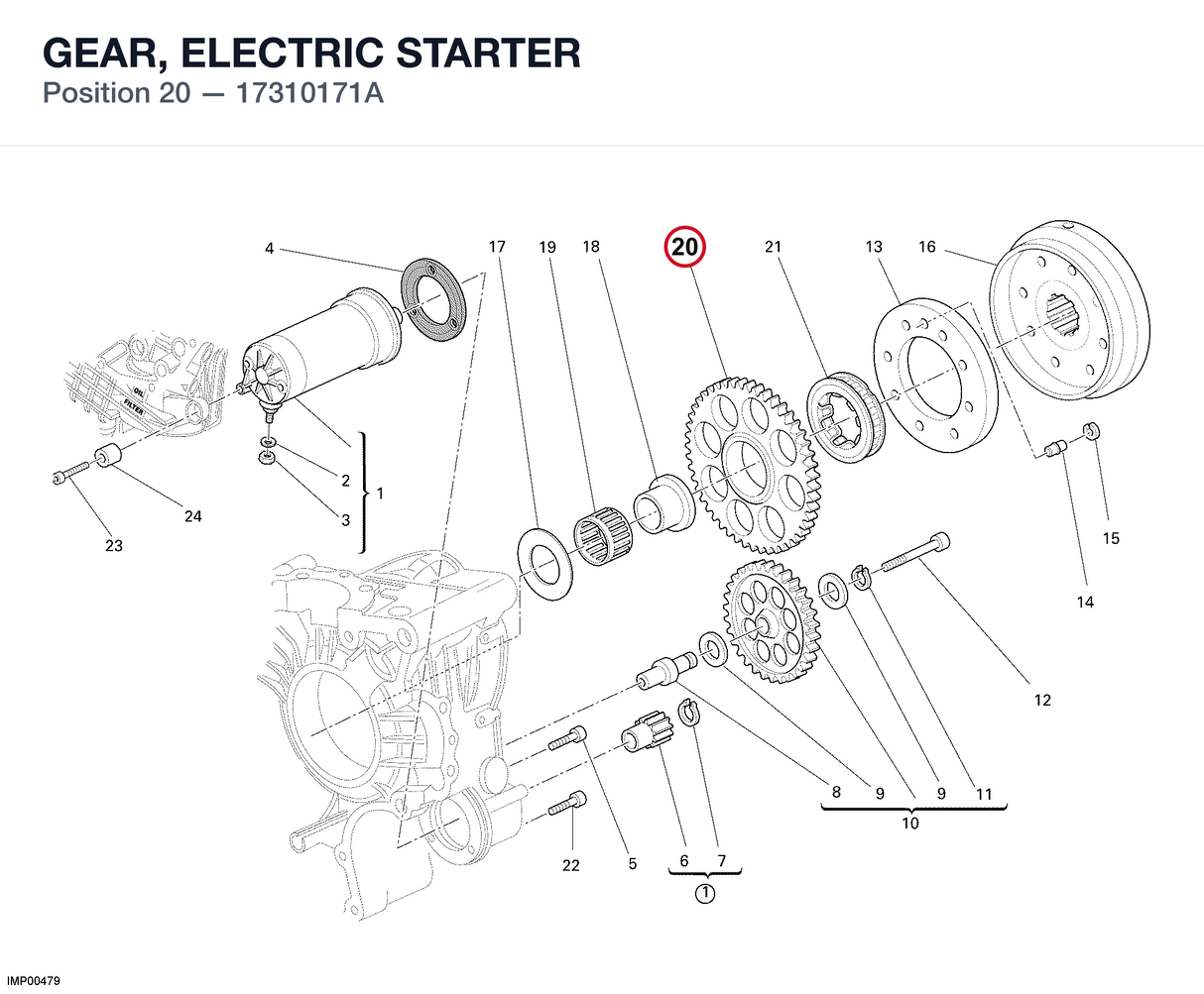 GEAR, ELECTRIC STARTER