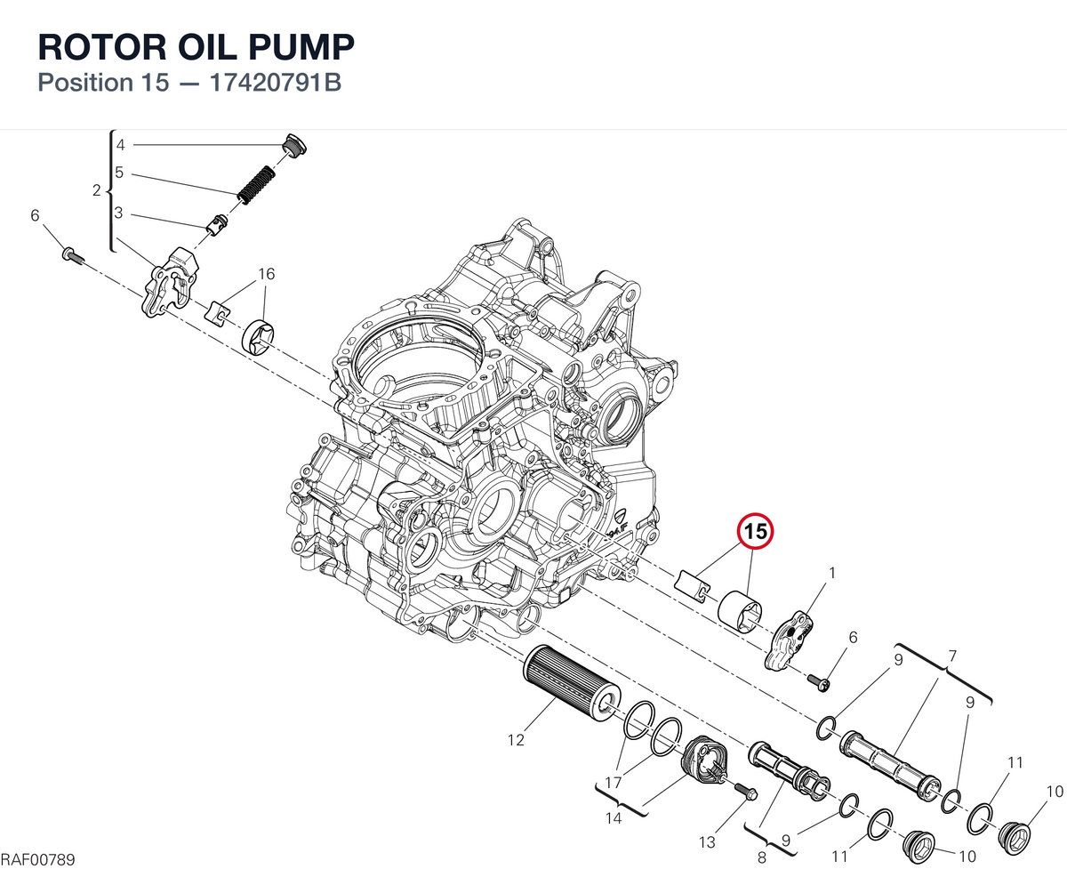 ROTOR OIL PUMP 17420791B diagram position