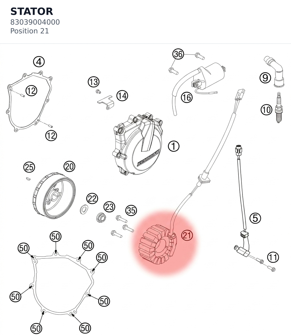 Diagram preview: STATOR (83039004000)