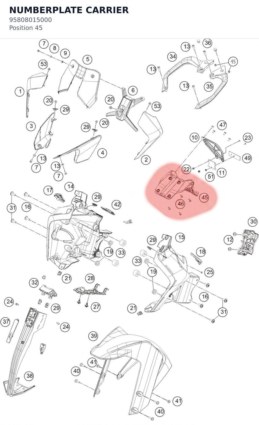 Diagram preview: NUMBERPLATE CARRIER (95808015000)