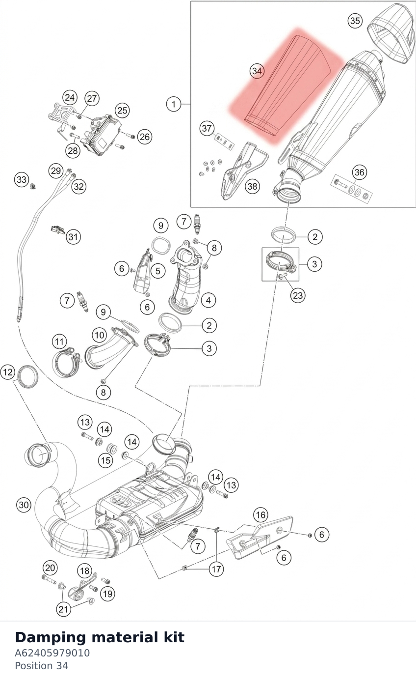 Diagram preview: Damping material kit (A62405979010)