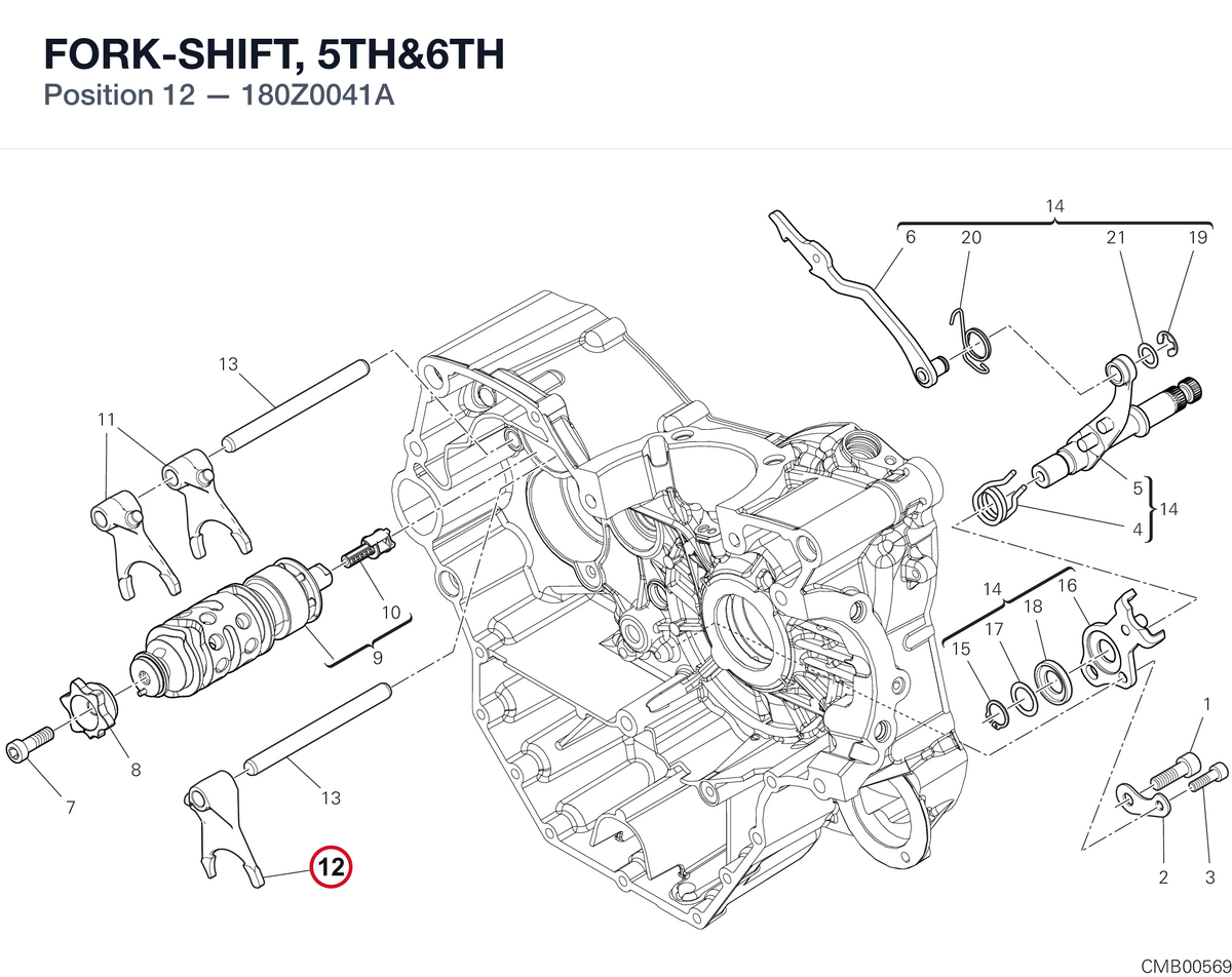FORK-SHIFT, 5TH&6TH 180Z0041A diagram position