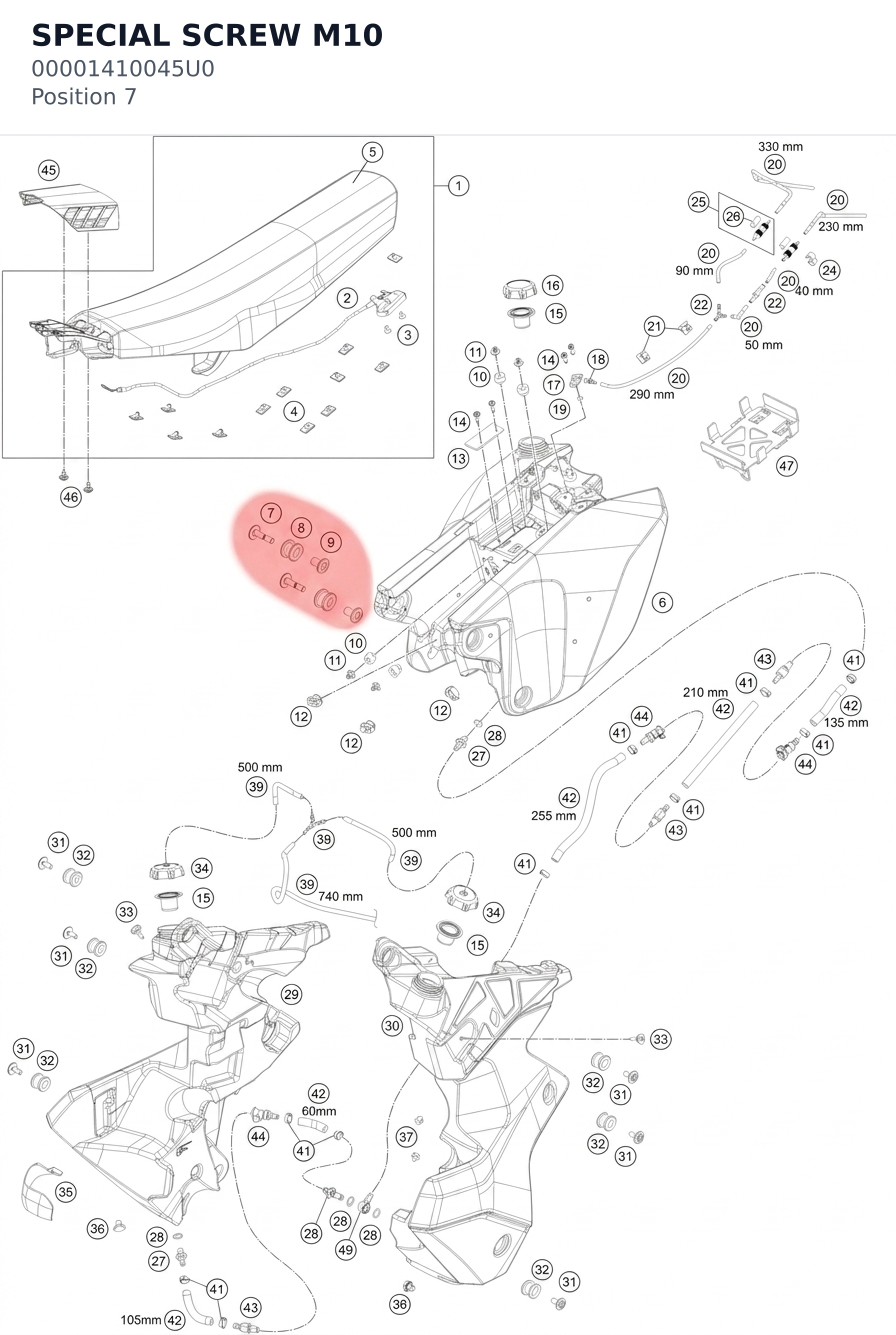 Diagram preview: SPECIAL SCREW M10 (00001410045U0)