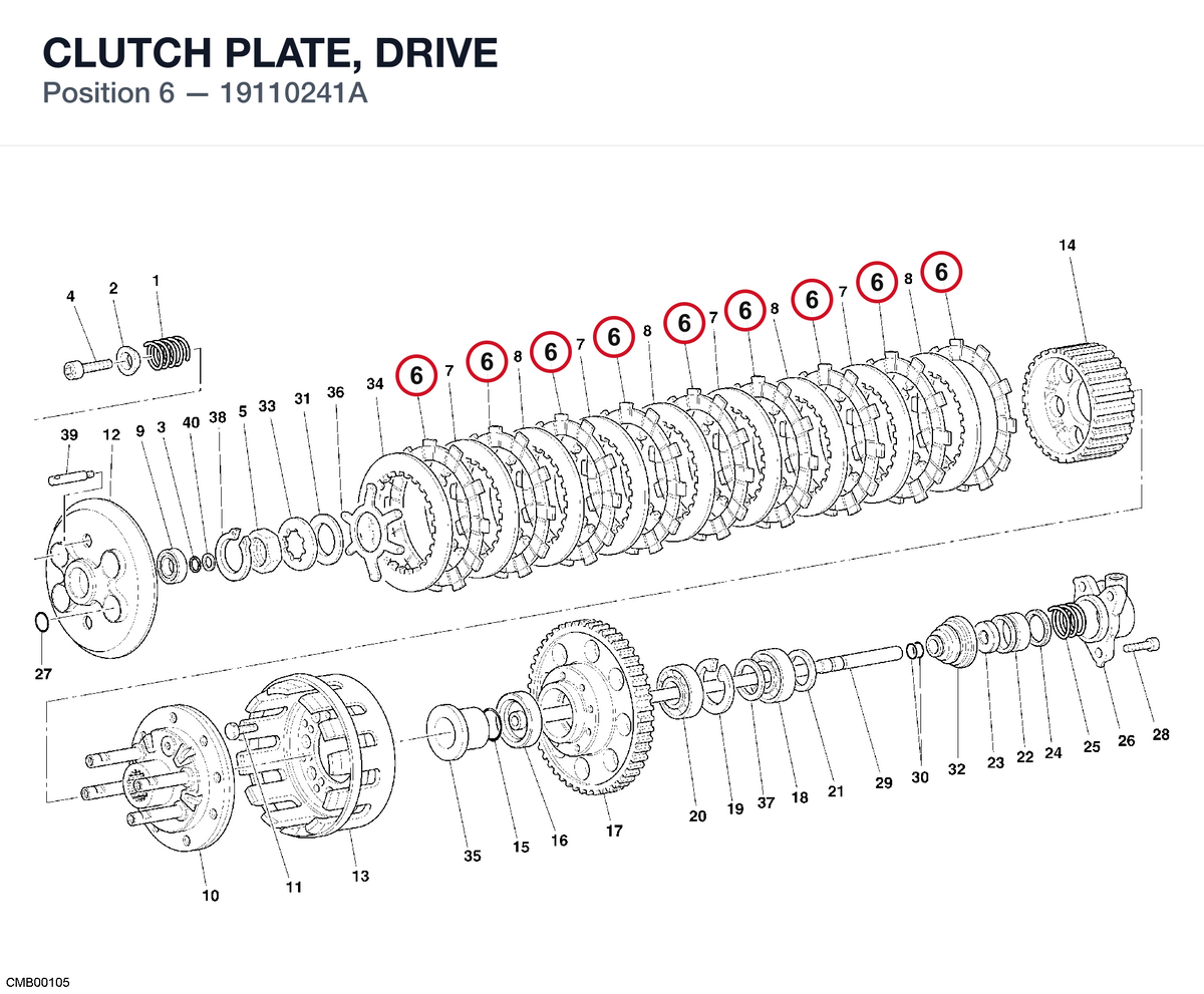 CLUTCH PLATE, DRIVE 19110241A diagram position