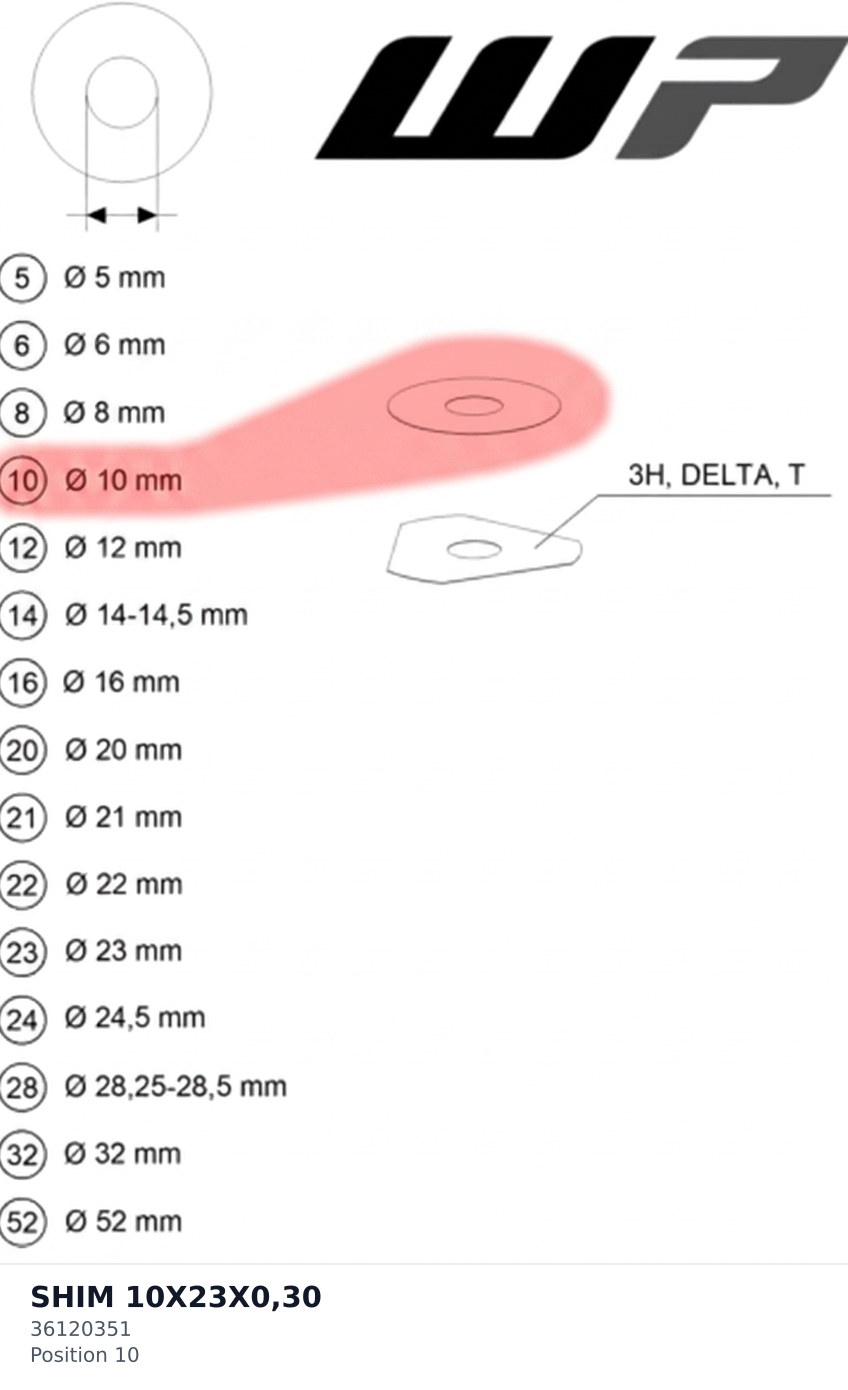 Diagram preview: SHIM 10X23X0,30 (36120351)