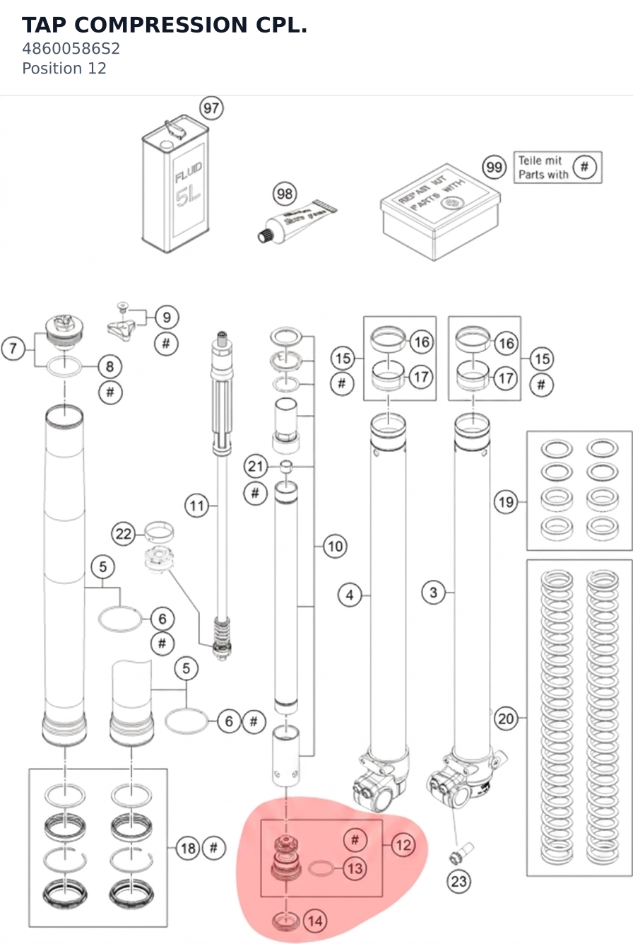 Diagram preview: TAP COMPRESSION CPL. (48600586S2)