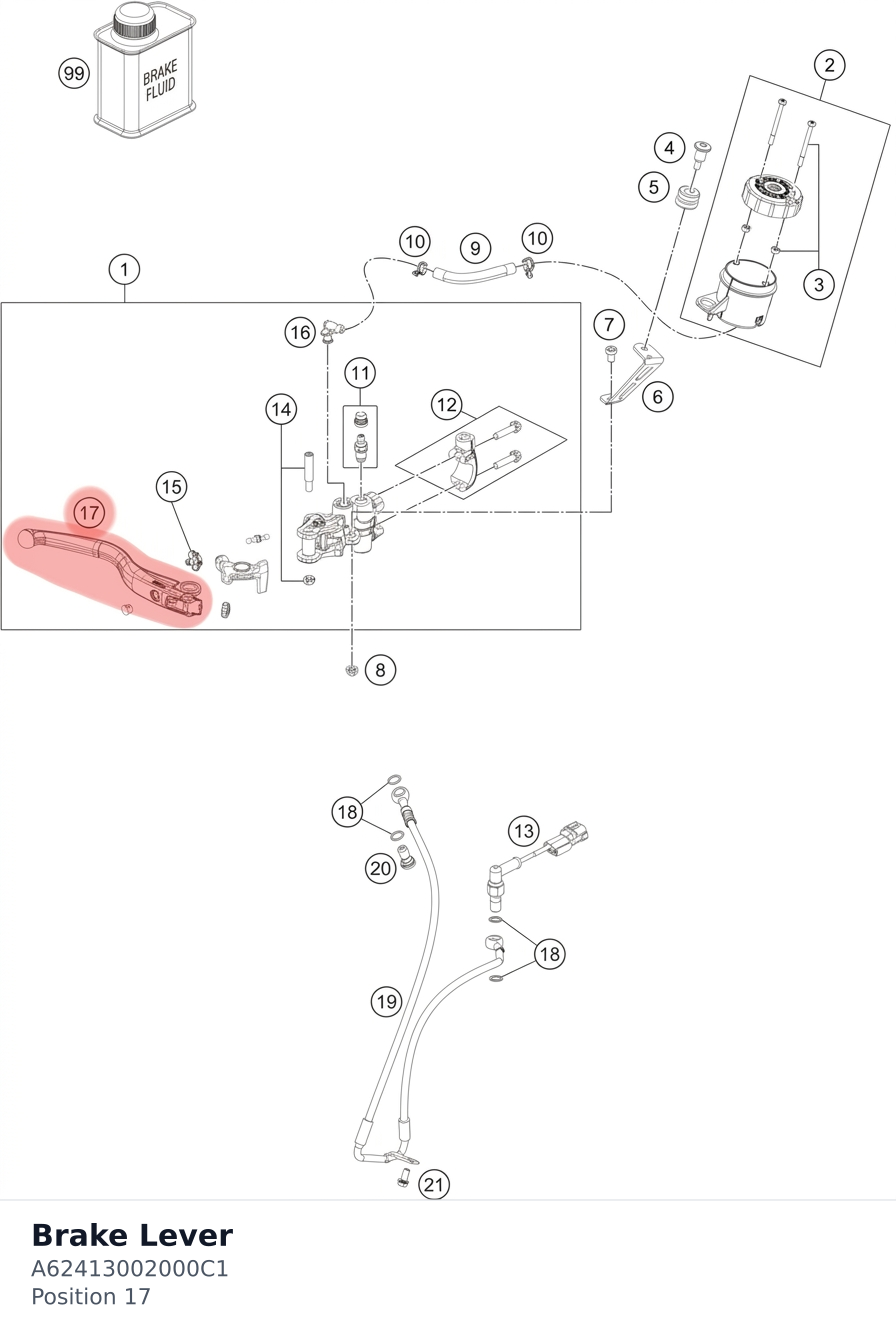 Diagram preview: Brake Lever (A62413002000C1)